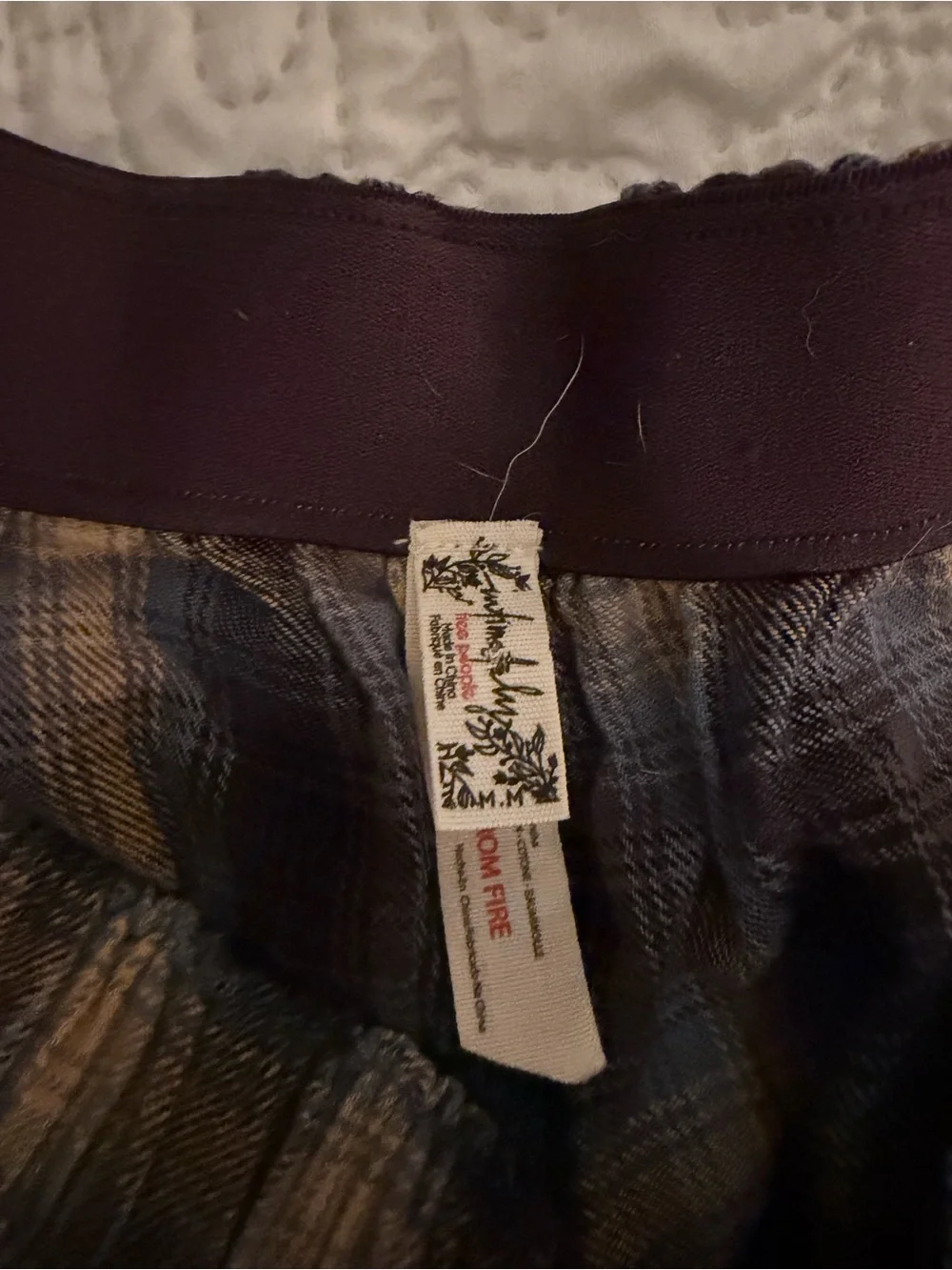 Free People Plaid Button-Front Women's Shorts